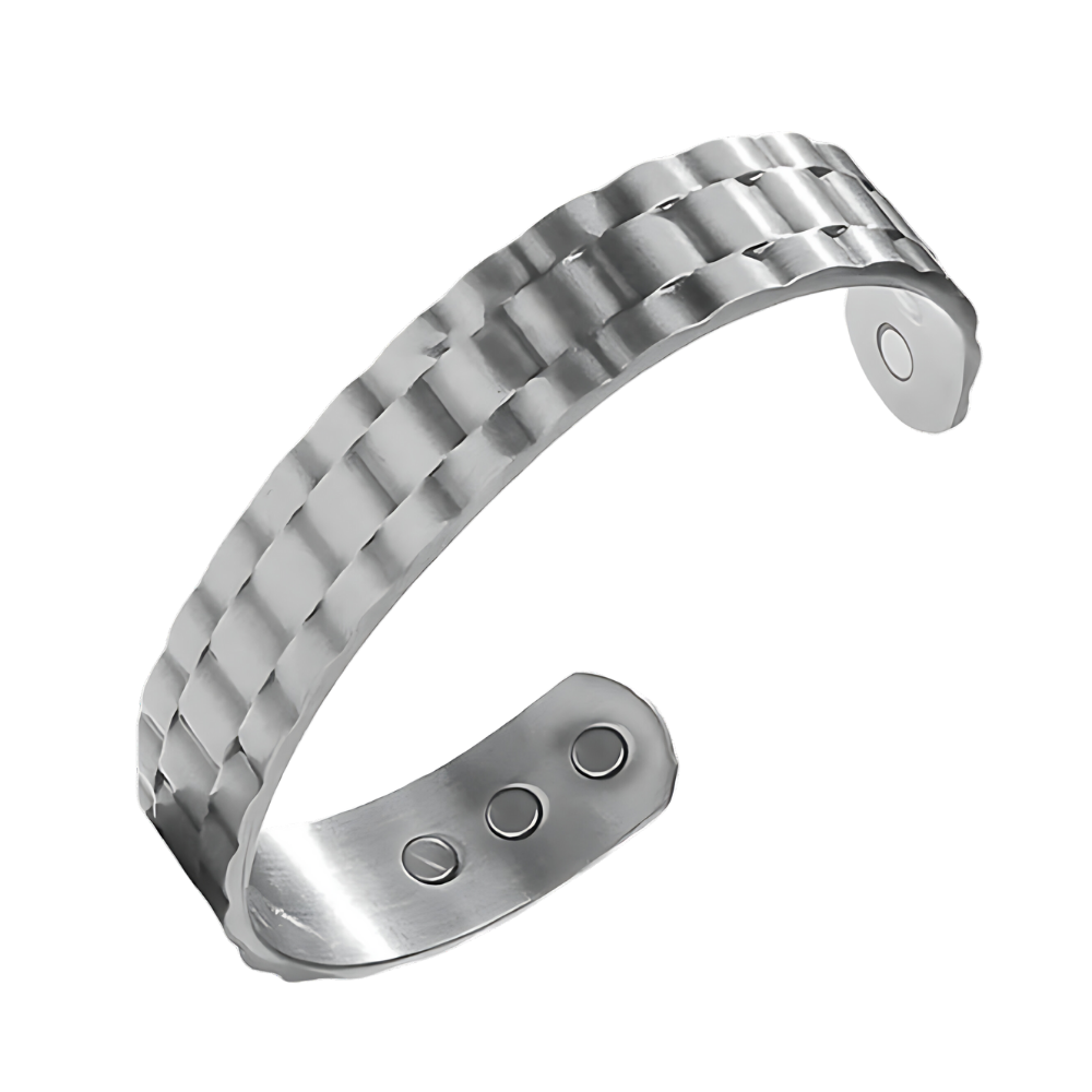 Armband i koppar med magnetisk terapi -Silver - Ozerty