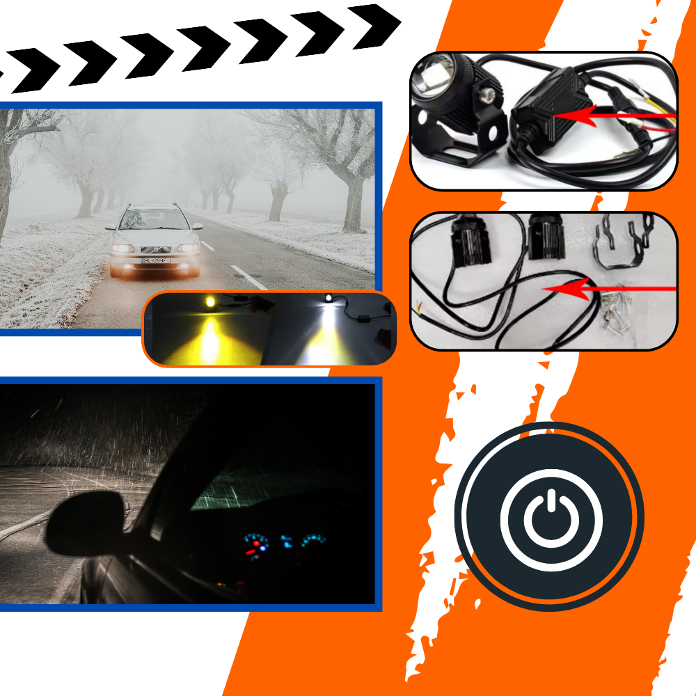 Motorcykelstrålkastare med dubbla lägen - Ozerty