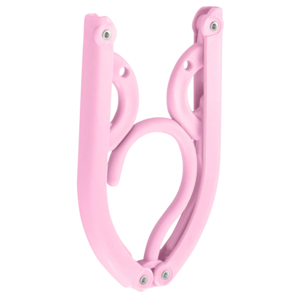 Vikbara klädhängare i dubbla storlekar -Rosa - Ozerty