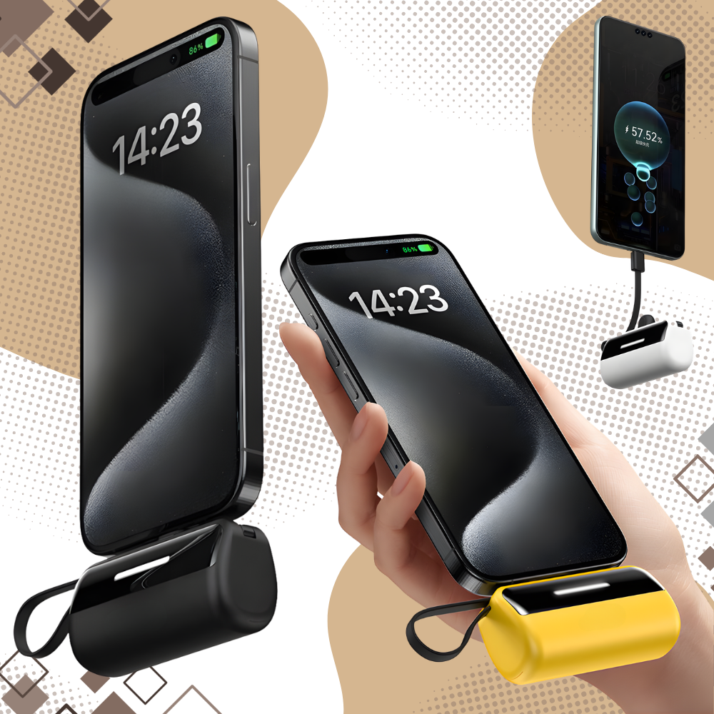 Effektiv och pålitlig mini-powerbank med stativ - Ozerty