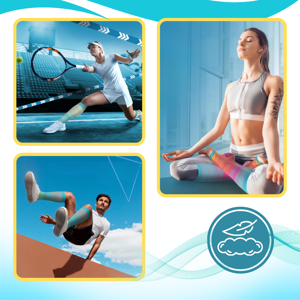 Elastiska kompressionsstrumpor med öppen tå - Ozerty