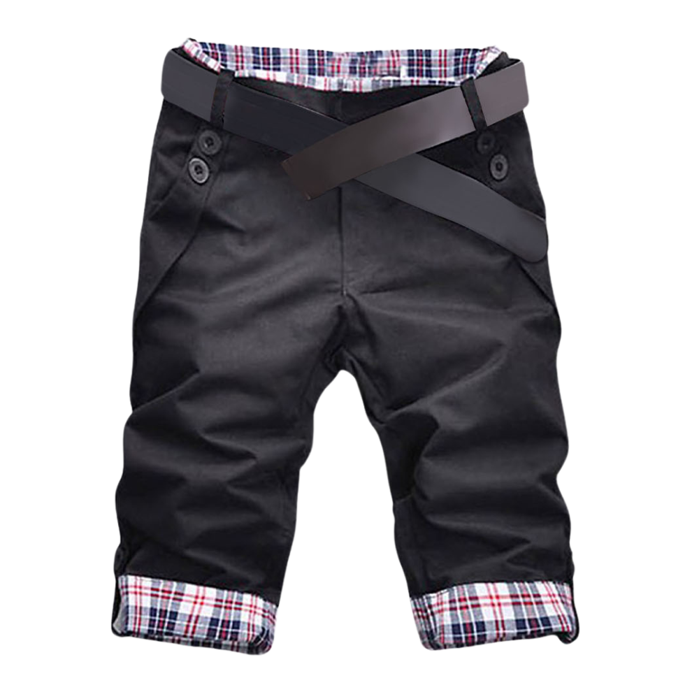 Eleganta cargo shorts för herrar -Svart/MSvart/LSvart/XLSvart/XXLSvart/3XL - Ozerty