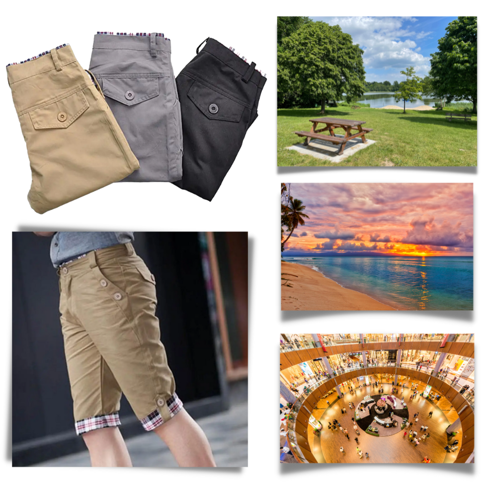 Eleganta cargo shorts för herrar - Ozerty