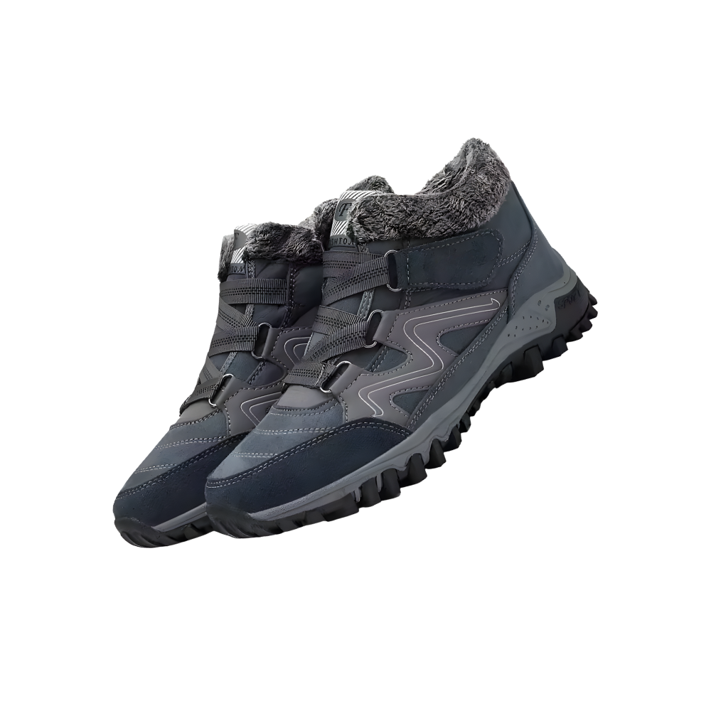 Fleecefodrade varma vinterskor -Blågrå - Ozerty