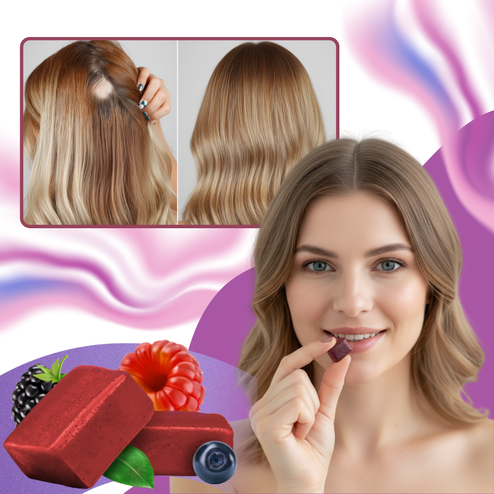 Fruktiga Biotin-gummies för hår - Ozerty