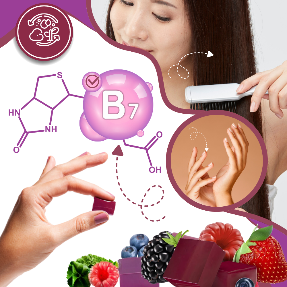 Fruktiga Biotin-gummies för hår - Ozerty