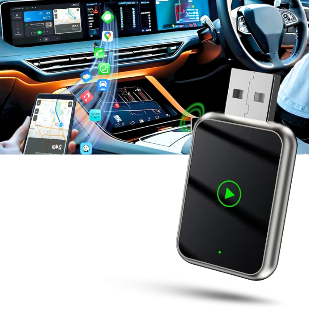 Praktisk adapter för trådlös CarPlay - Ozerty