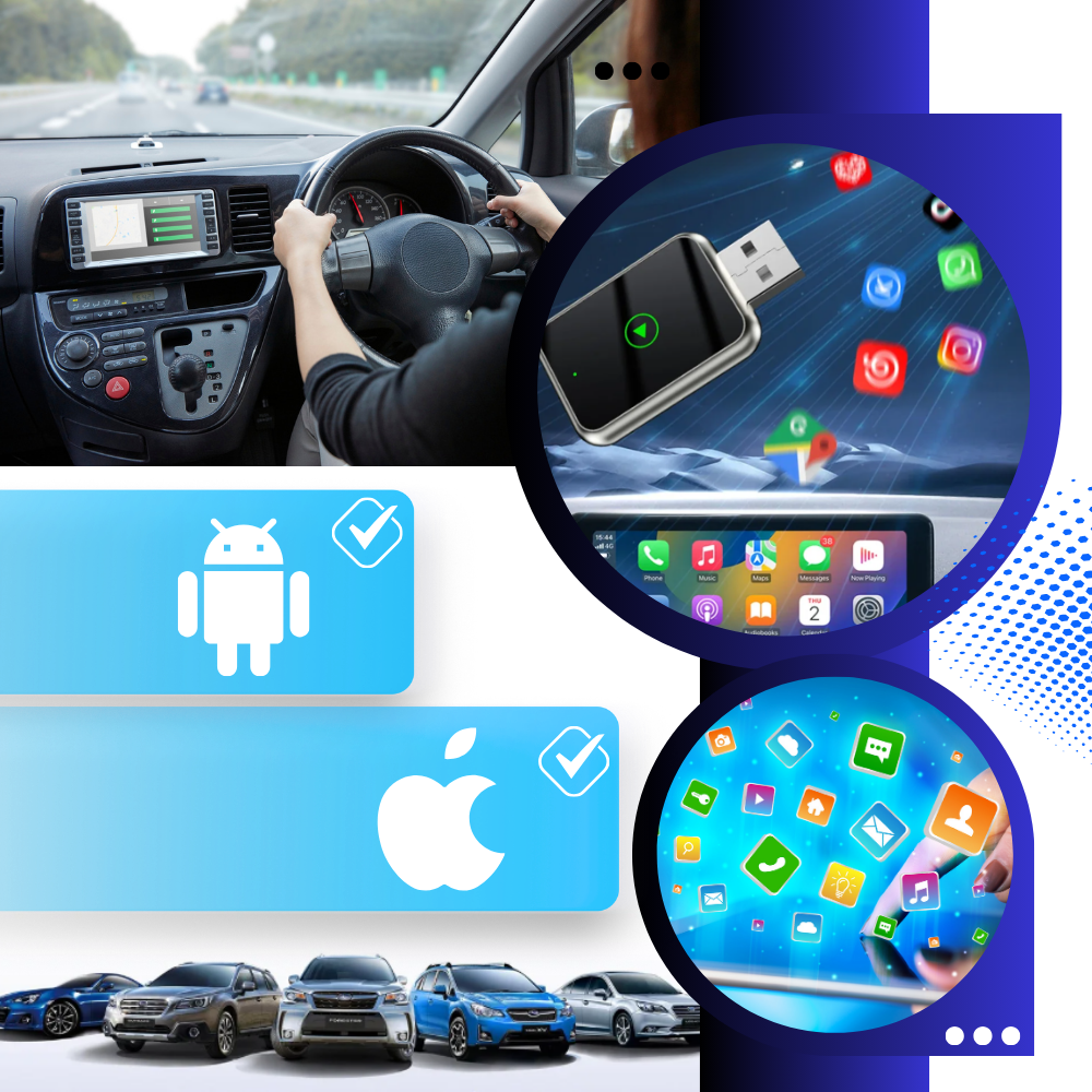 Praktisk adapter för trådlös CarPlay - Ozerty