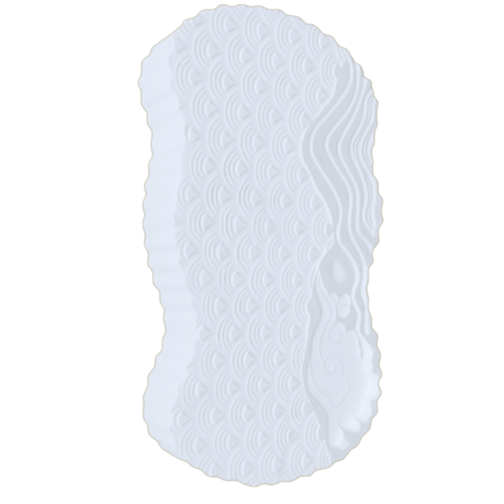 Mild Exfolierande Badsvamp -Vit - Ozerty
