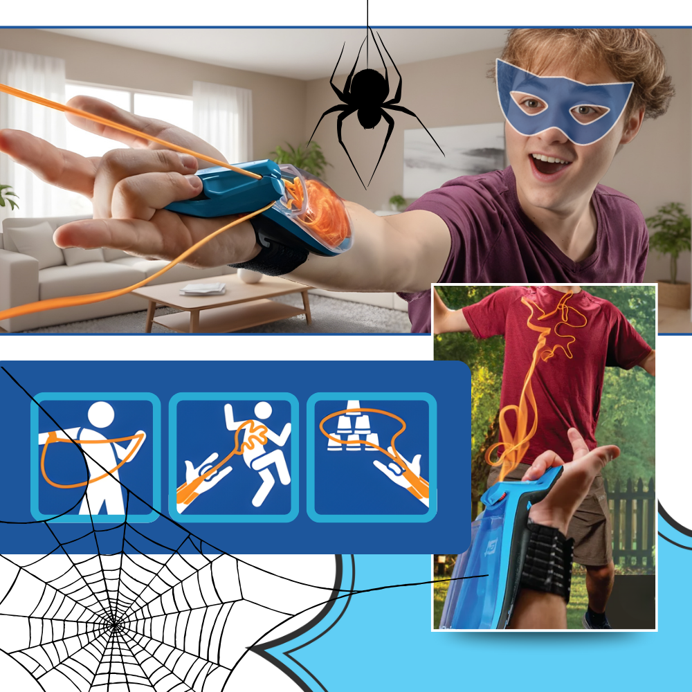 Självlysande spindelnätleksak - Ozerty