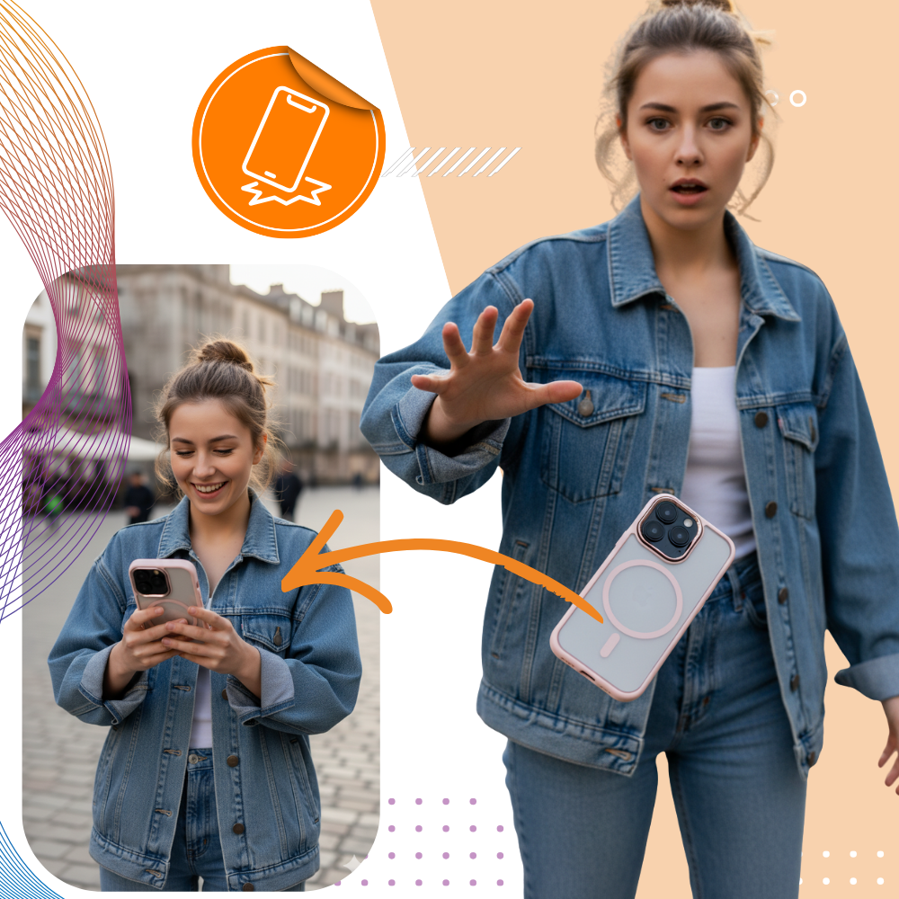 Magnetiskt stötsäkert fodral till iPhone - Ozerty