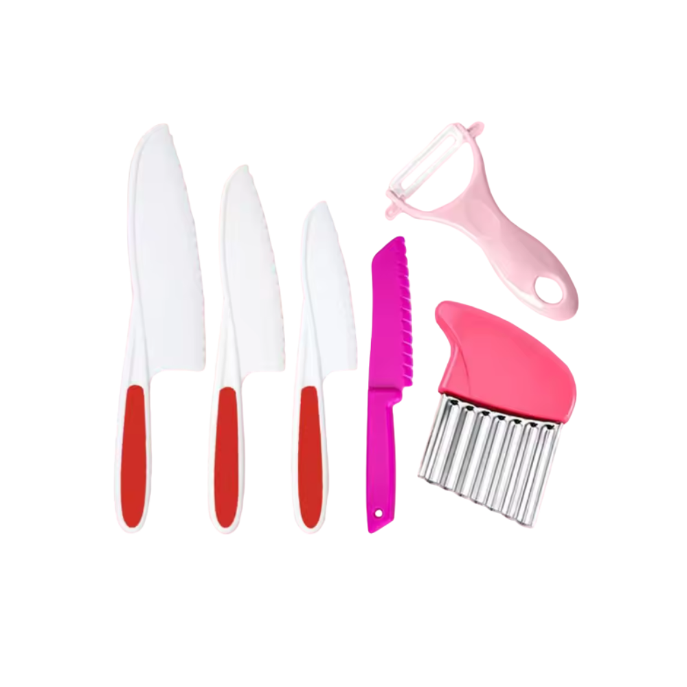 Barnvänligt köksredskapsset -Röd - Ozerty