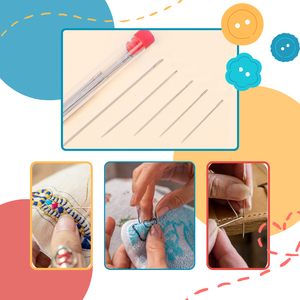 Broderikit med storögnade nålar - Ozerty