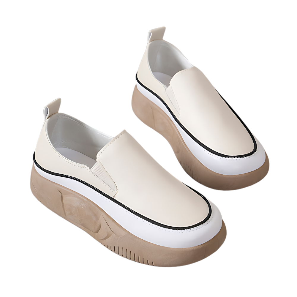 Lätta loafers med mjuk plattform -Beige/EU35/US5/UK2.5Beige/EU36/US6/UK3Beige/EU37/US6.5/UK4Beige/EU38/US7.5/UK5Beige/EU39/US8.5/UK6Beige/EU40/US9/UK6.5 - Ozerty