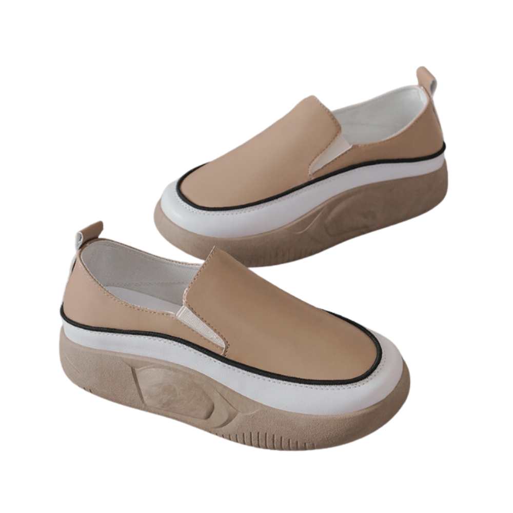 Lätta loafers med mjuk plattform -Khaki/EU35/US5/UK2.5Khaki/EU36/US6/UK3Khaki/EU37/US6.5/UK4Khaki/EU38/US7.5/UK5Khaki/EU39/US8.5/UK6Khaki/EU40/US9/UK6.5 - Ozerty