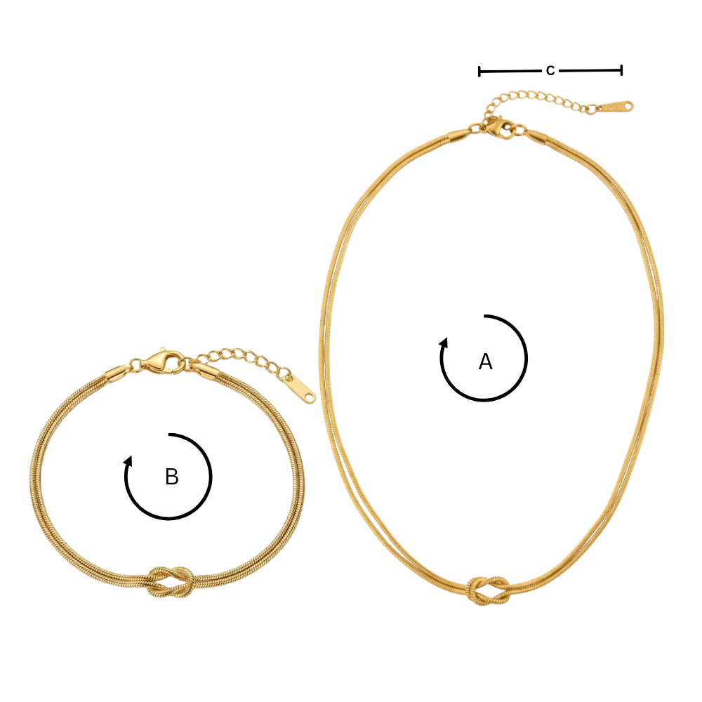 Love Knot halsband & armband - Ozerty