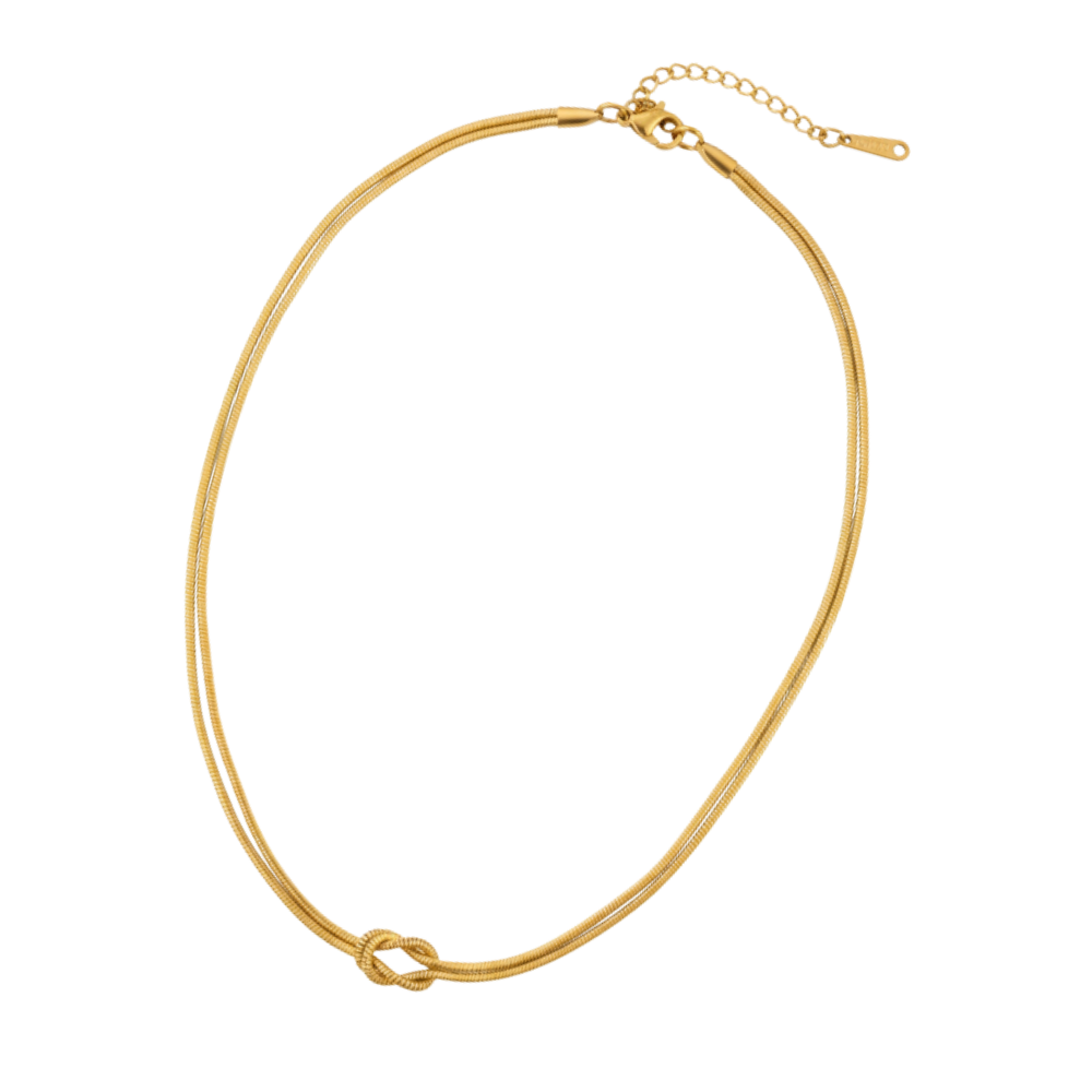 Love Knot halsband & armband -Guld - Ozerty