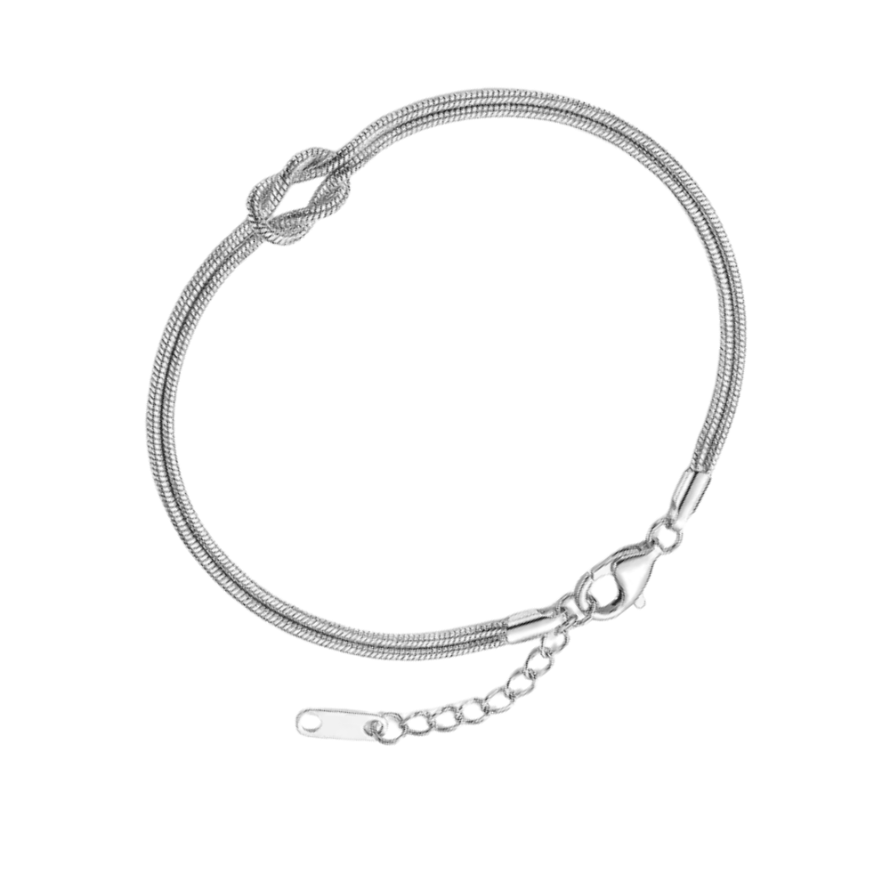 Love Knot halsband & armband -Silver - Ozerty