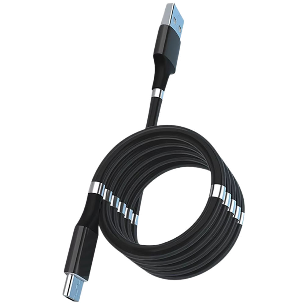 Magnetisk Flex USB-kabel -Svart - Ozerty