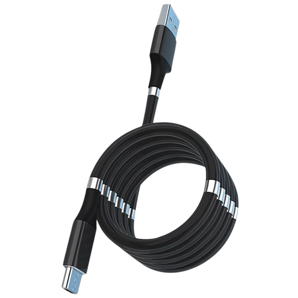 Magnetisk Flex USB-kabel -Svart - Ozerty