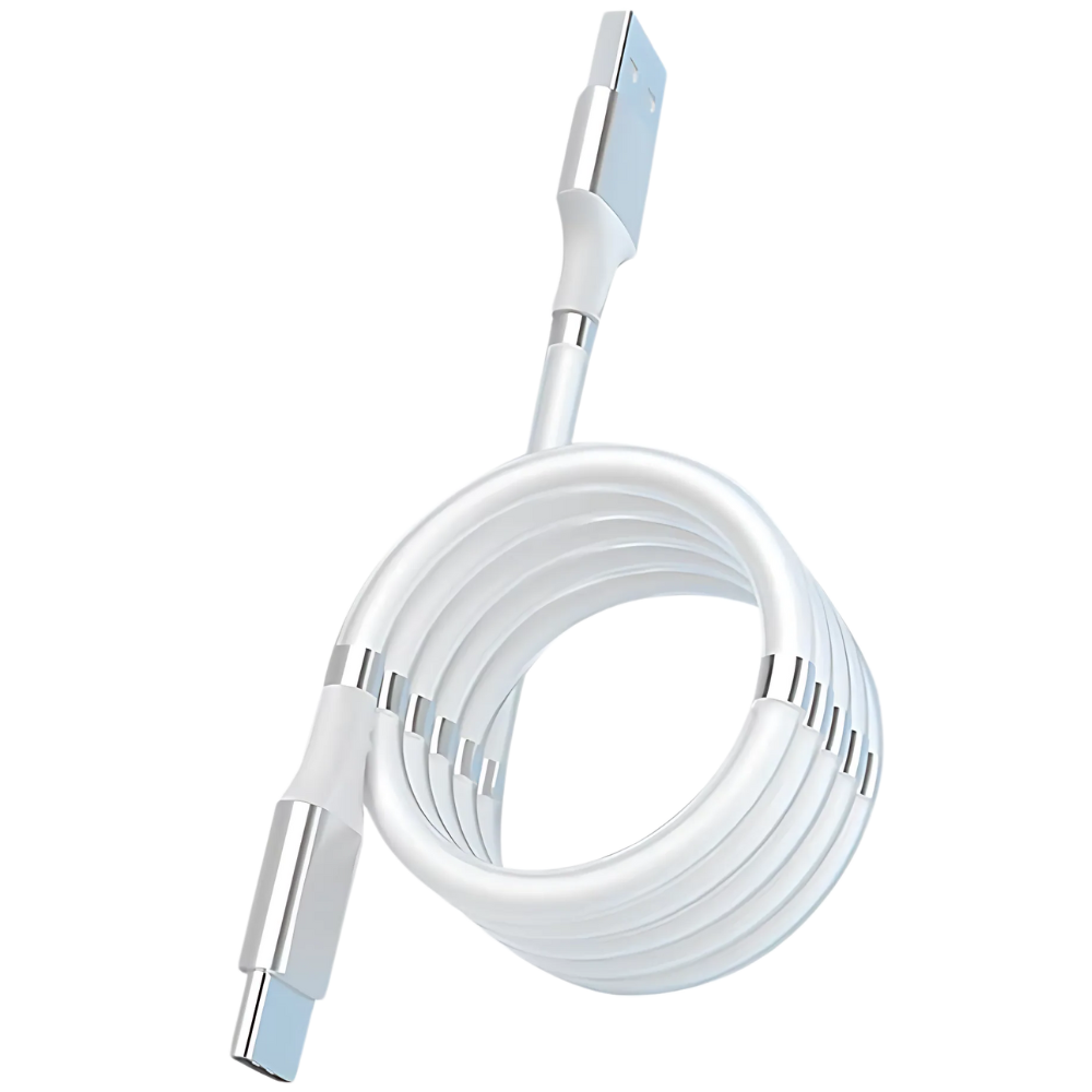 Magnetisk Flex USB-kabel -Vit - Ozerty