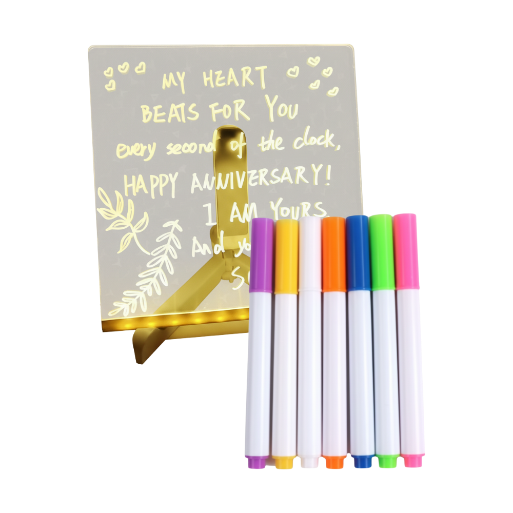 Fascinerande LED-anteckningstavla -15 x 15 cm - Ozerty