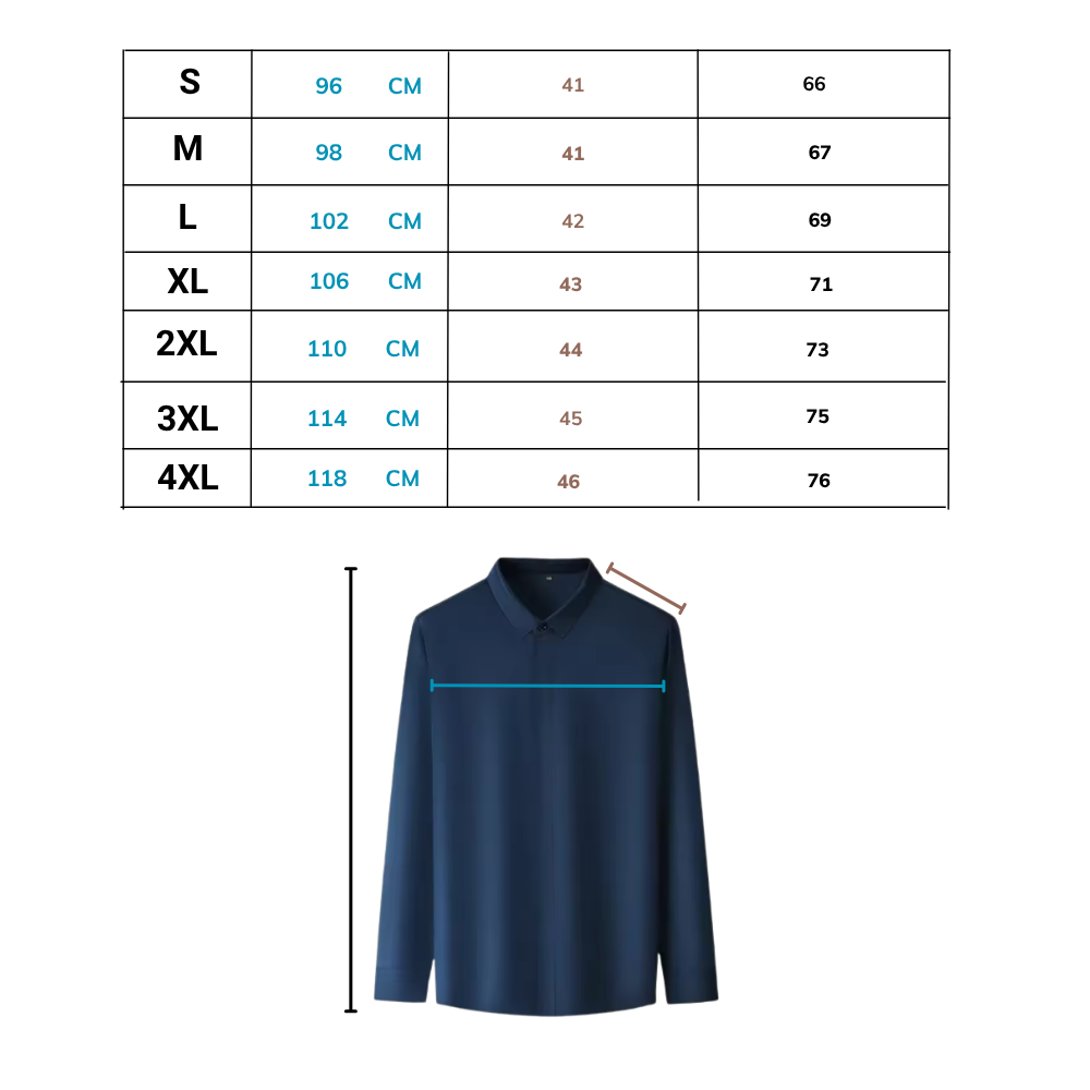 Strykfri skjorta för herr i sidenmix - Ozerty