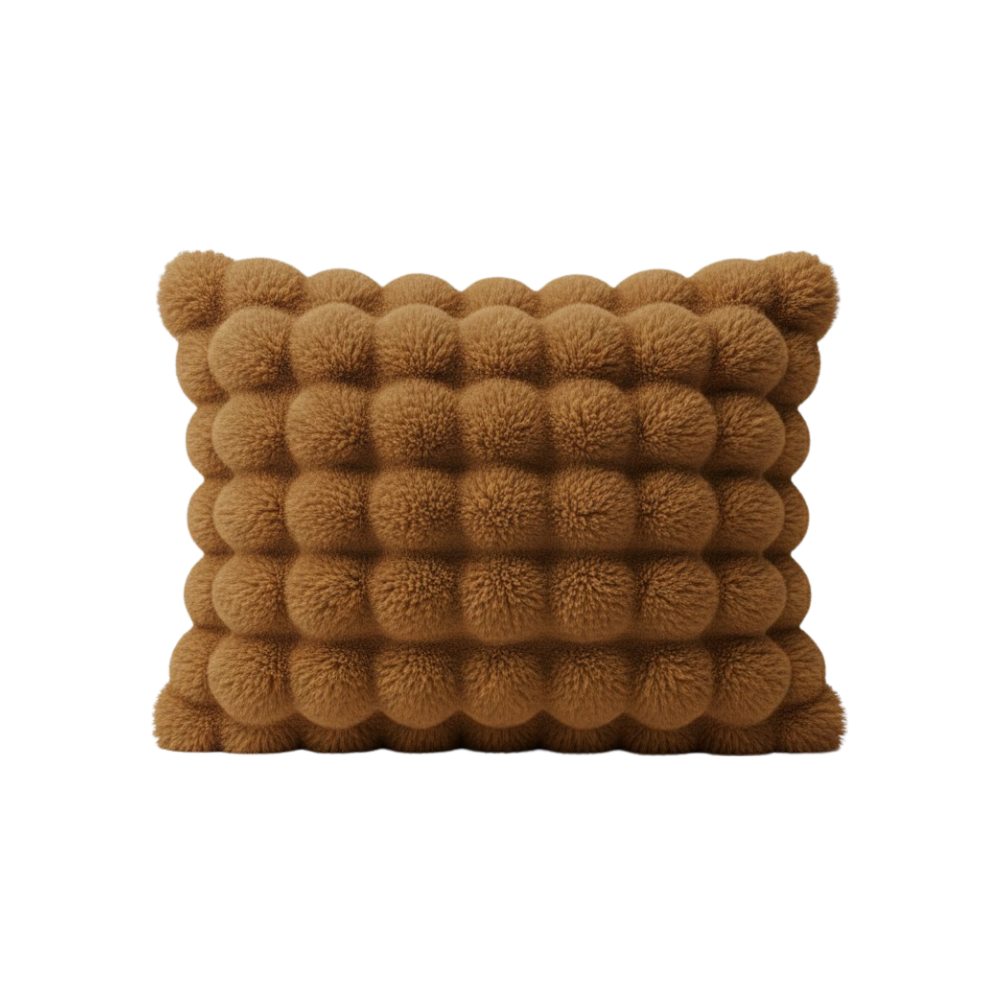 Halkfria, bekväma sofföverdrag i plysch -Kaffe - Ozerty