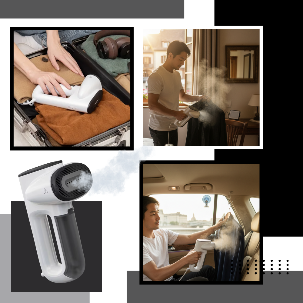 Bärbar kläddammsugare och steamer - Ozerty