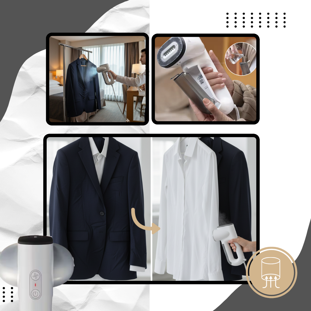 Bärbar kläddammsugare och steamer - Ozerty