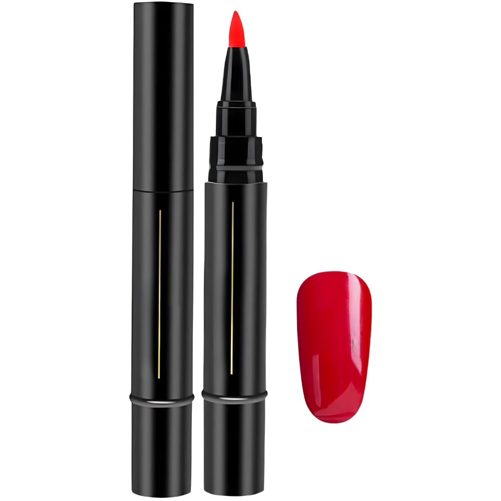 Snabbtorkande nagellackspenna -Klarröd - Ozerty