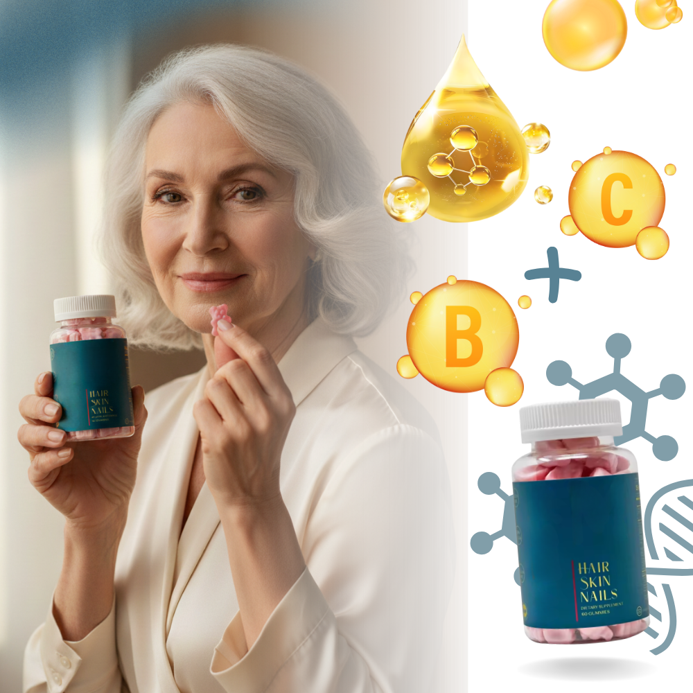 Hallon- och biotinvitaminer gummies - Ozerty