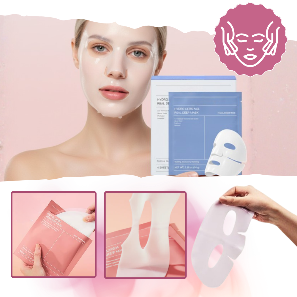 Föryngrande & Återfuktande Kollagenansiktsmask - Ozerty