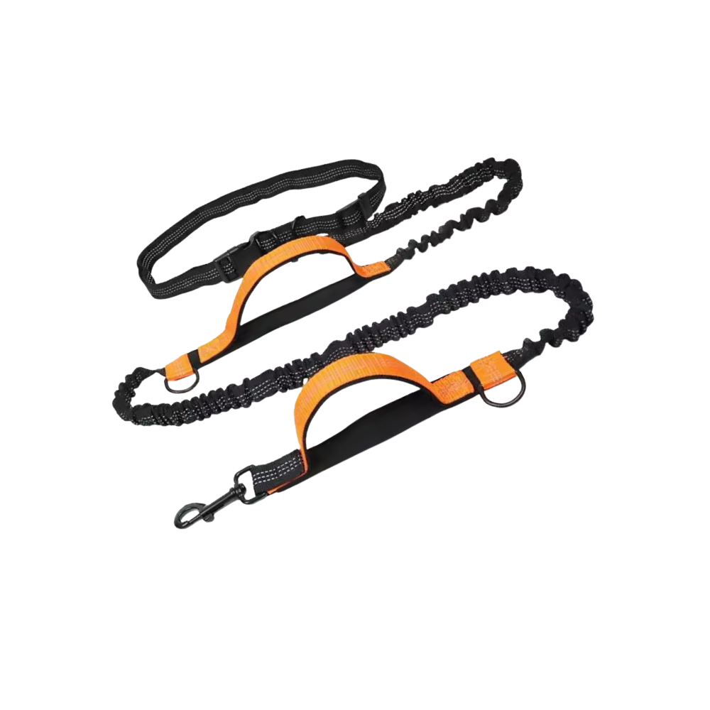 Säkert och ergonomiskt hundkoppel för midjan -Orange - Ozerty