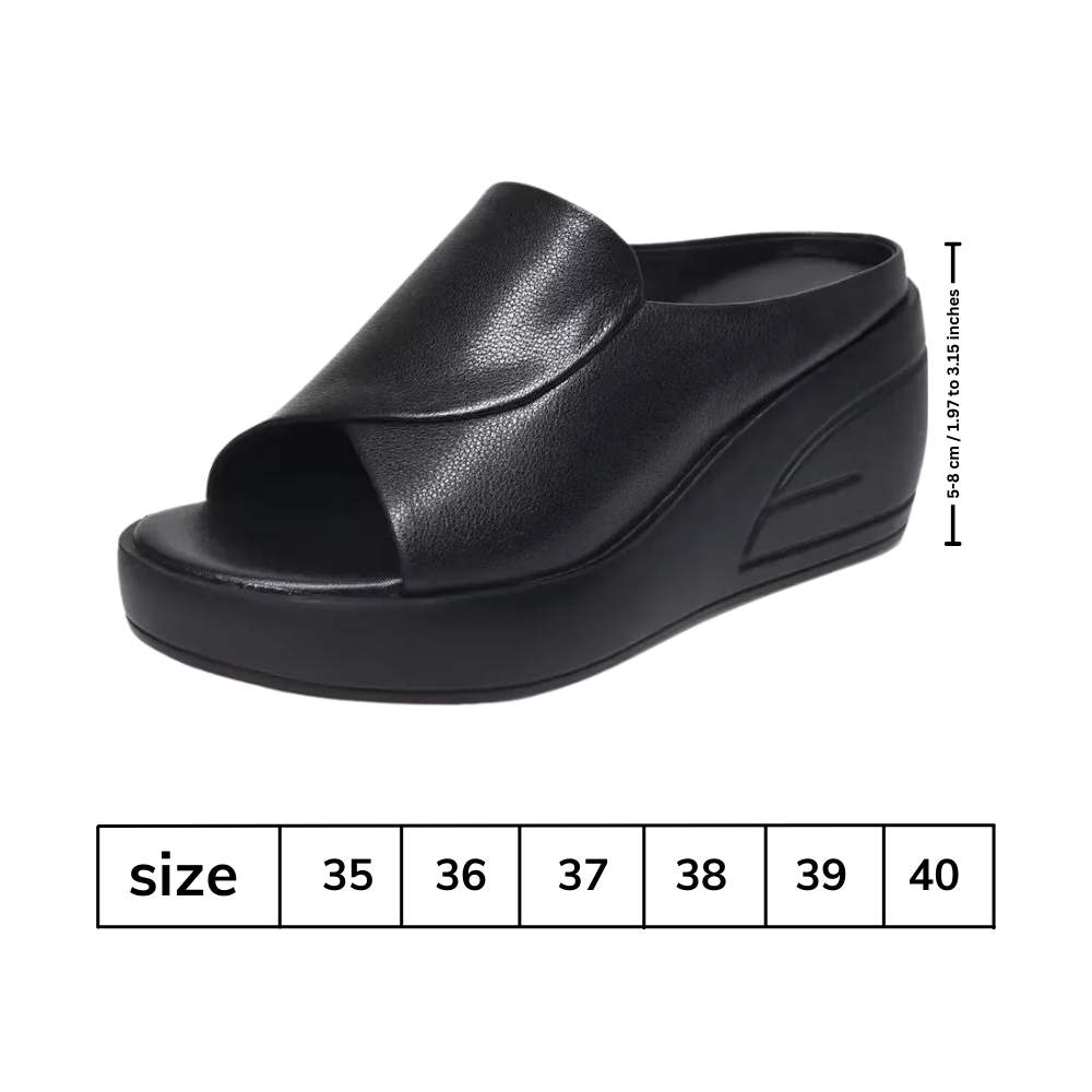 Stötdämpande ortopediska sandaler med klack - Ozerty