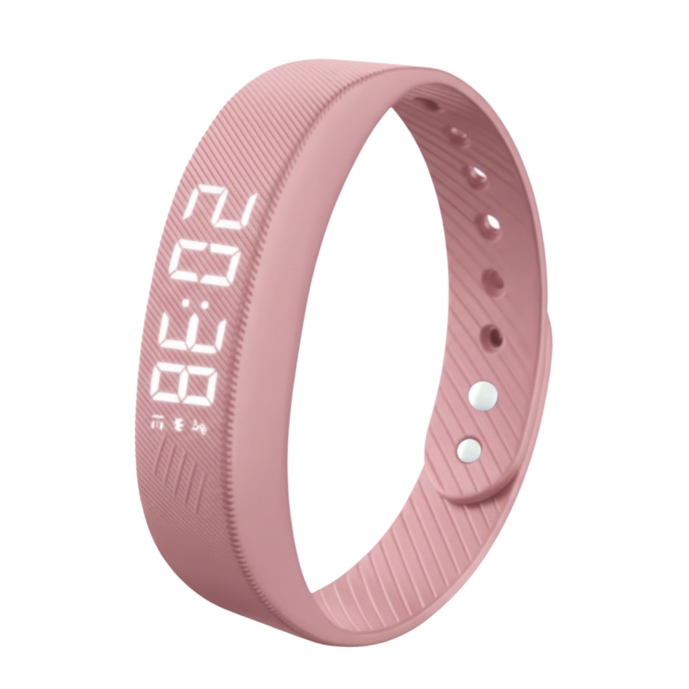 Tyst armbandsväckarklocka -Rosa - Ozerty