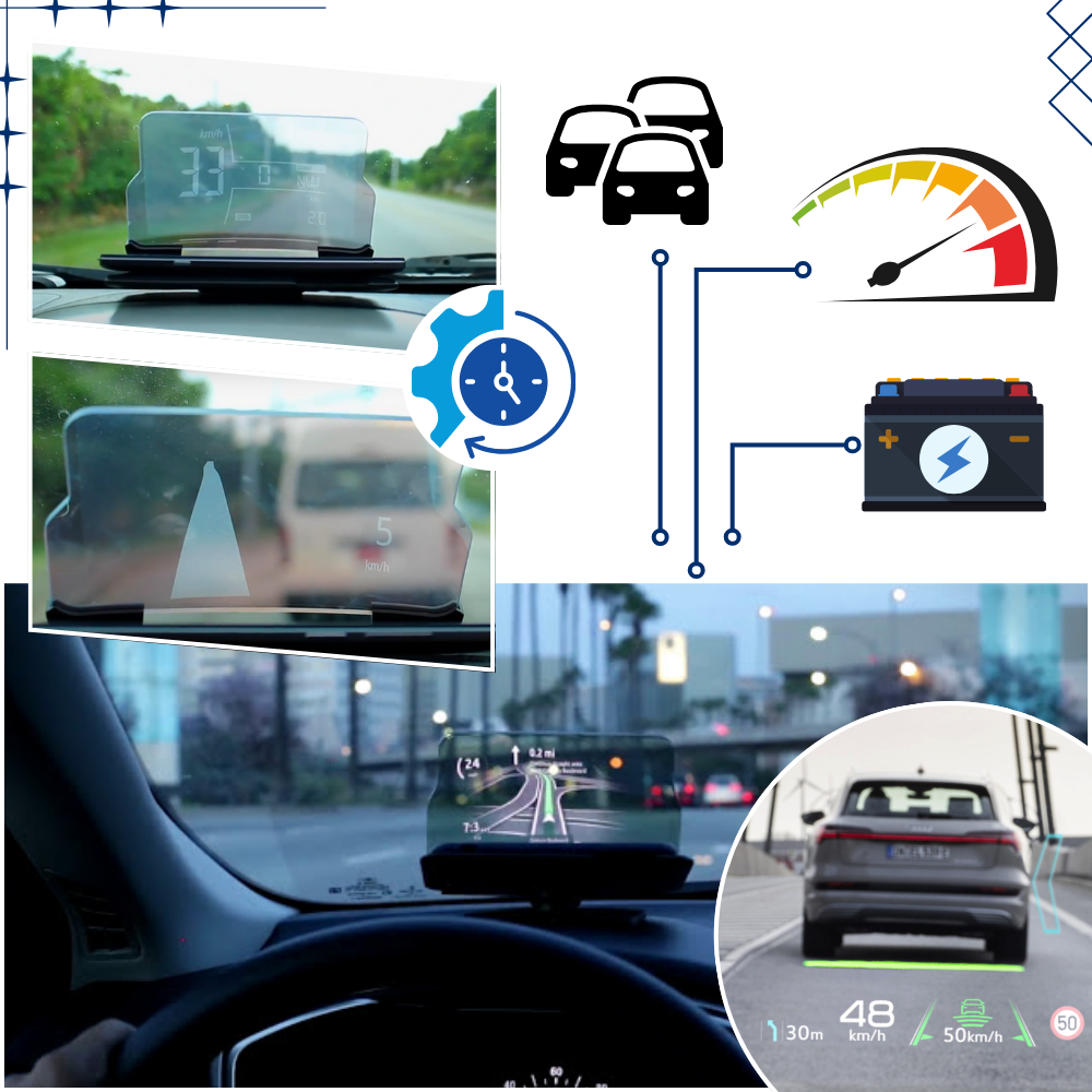 Smart Bil-HUD för Instrumentbrädan - Ozerty