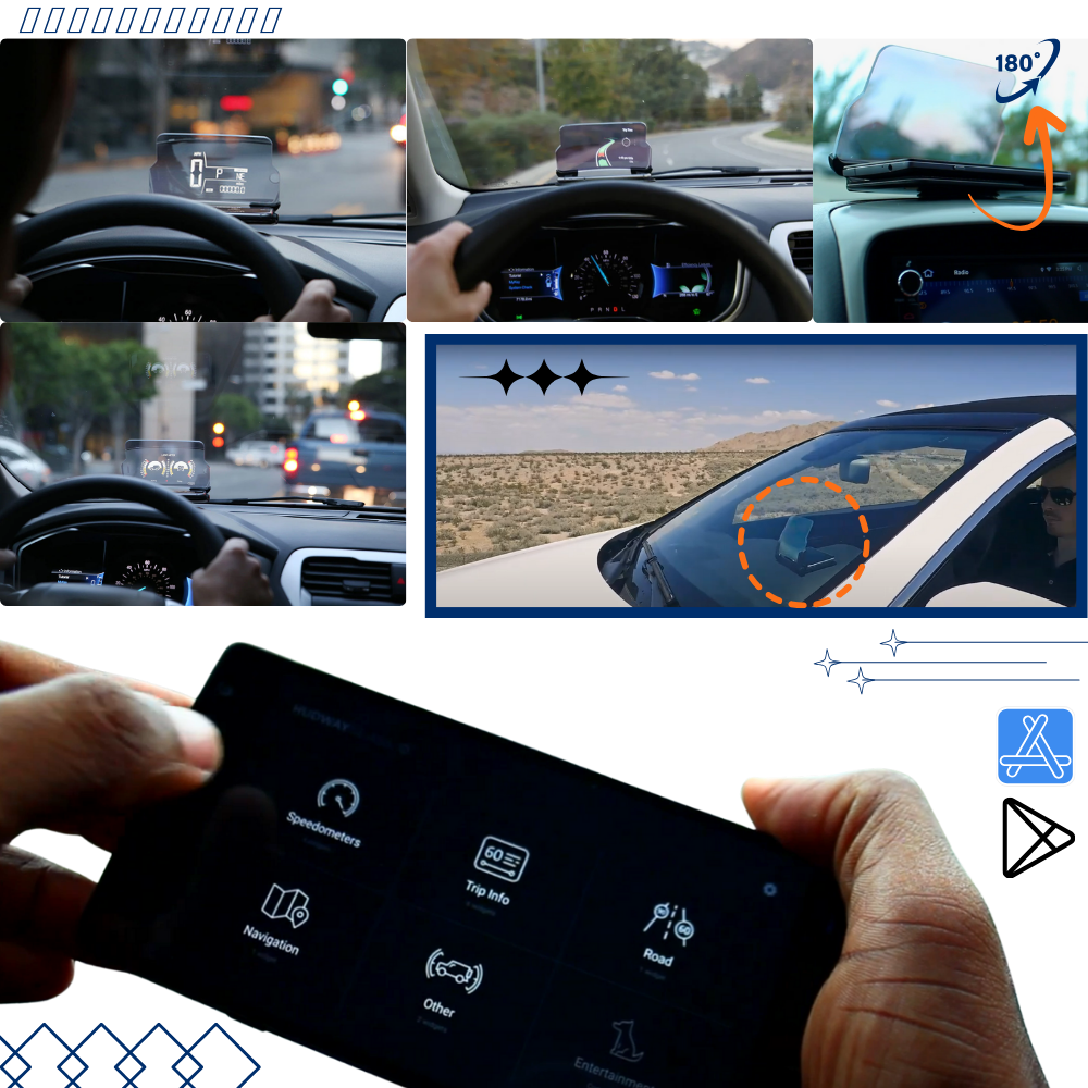 Smart Bil-HUD för Instrumentbrädan - Ozerty