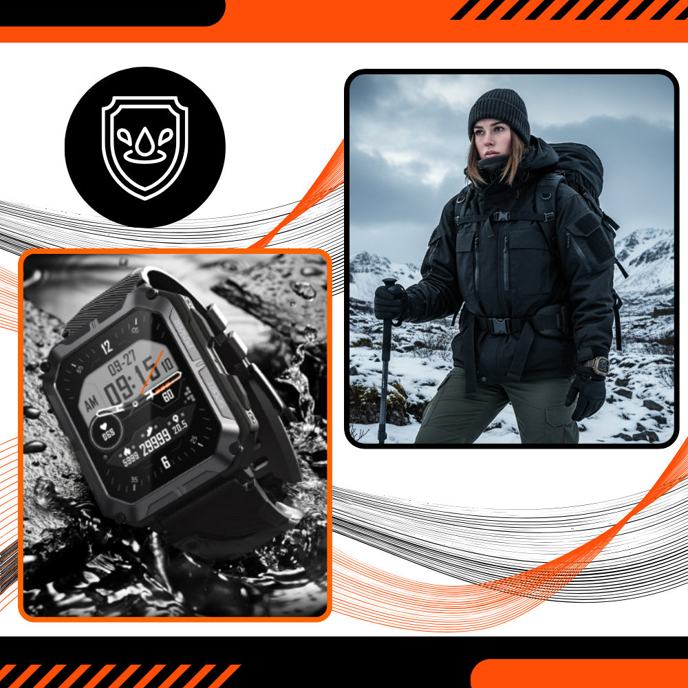 Smart taktisk klocka med militär hållbarhet - Ozerty