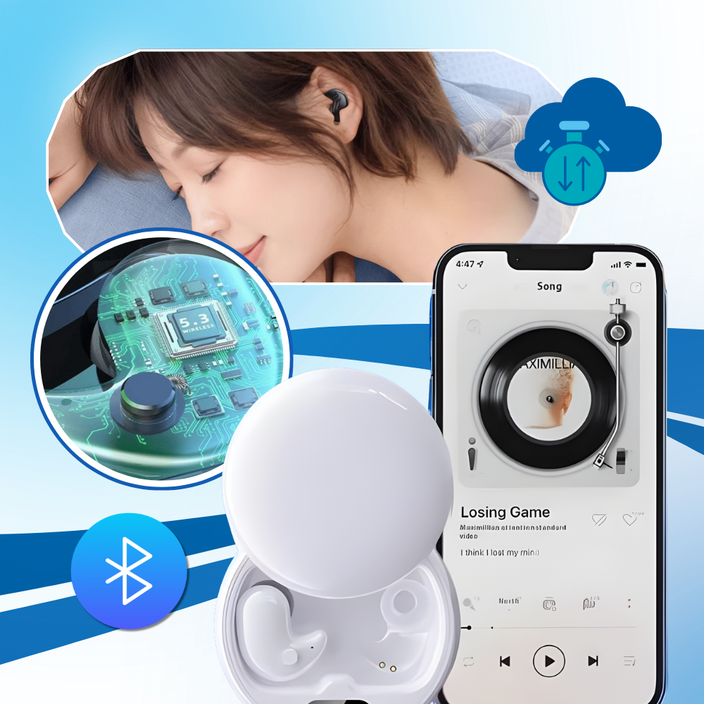 Svarta ergonomiska sömnhörlurar Snarkstopp - Ozerty