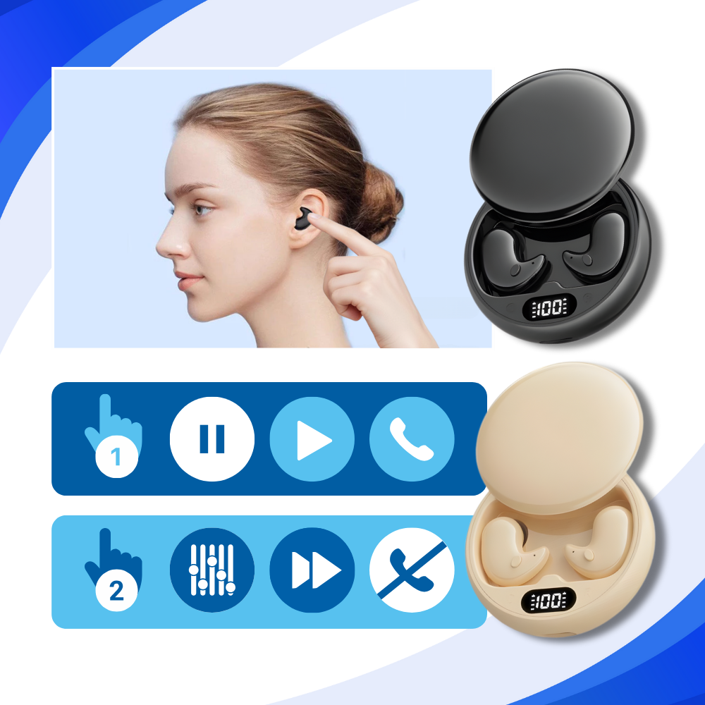 Svarta ergonomiska sömnhörlurar Snarkstopp - Ozerty