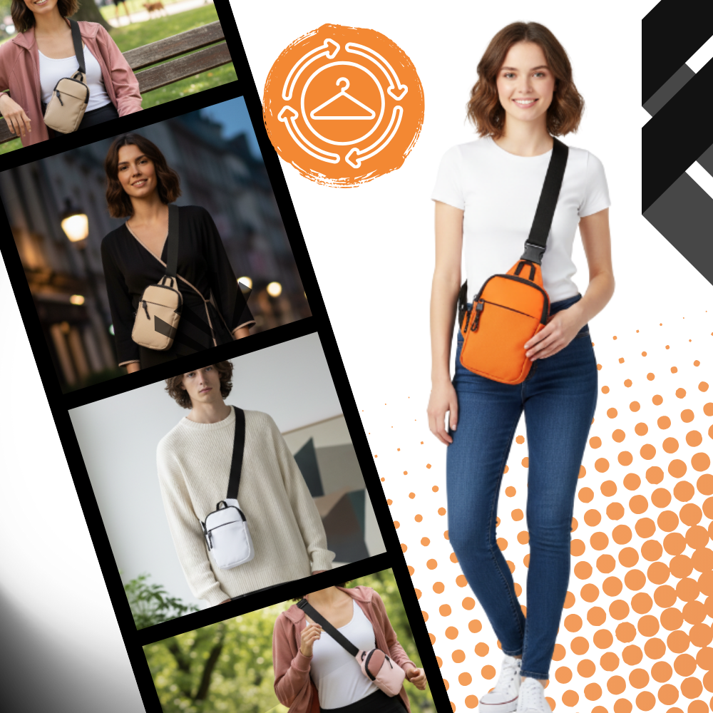 Trendig liten slingväska - Ozerty