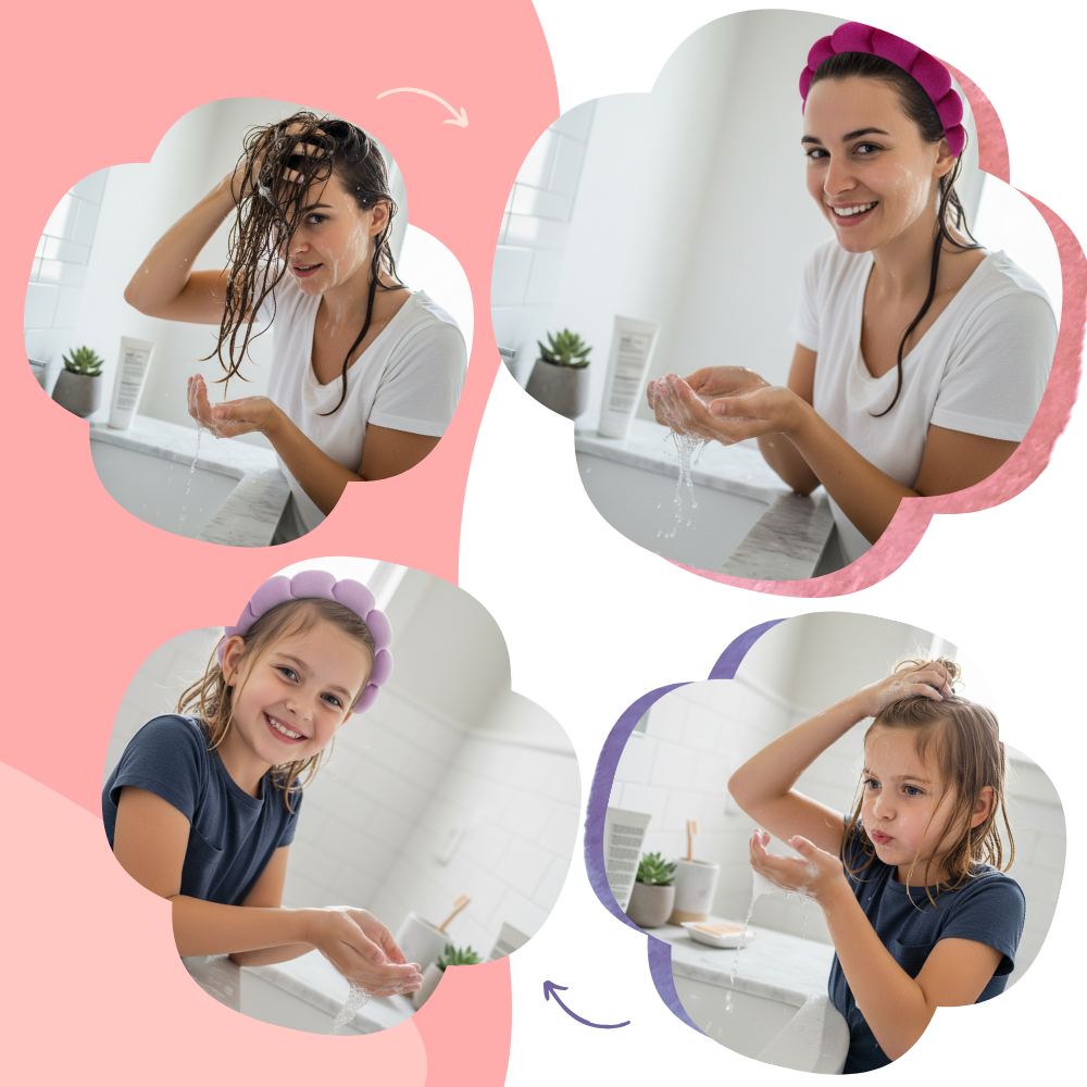 Pannband i sammet för hudvård - Ozerty