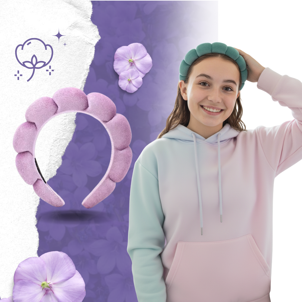 Pannband i sammet för hudvård - Ozerty