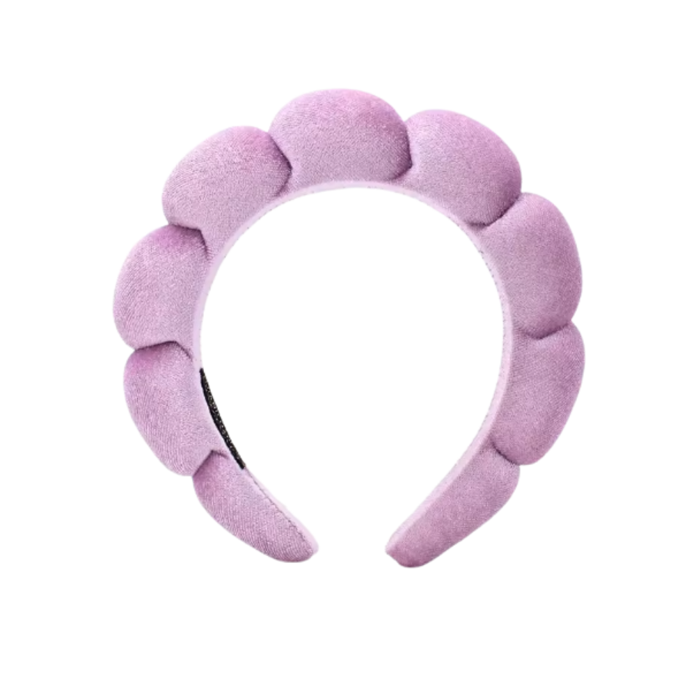 Pannband i sammet för hudvård -Lavendel - Ozerty