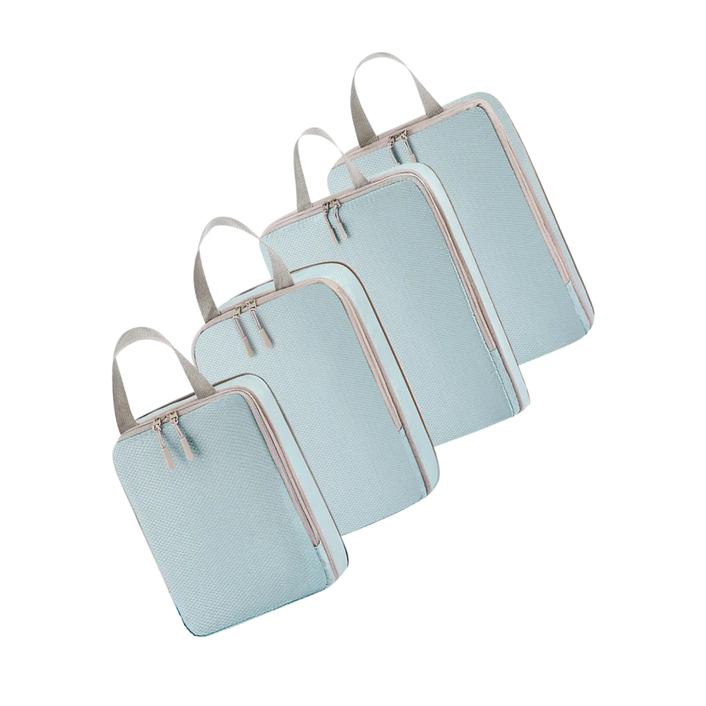 Zip Kompressions Bagageorganiserar -Blå - Ozerty