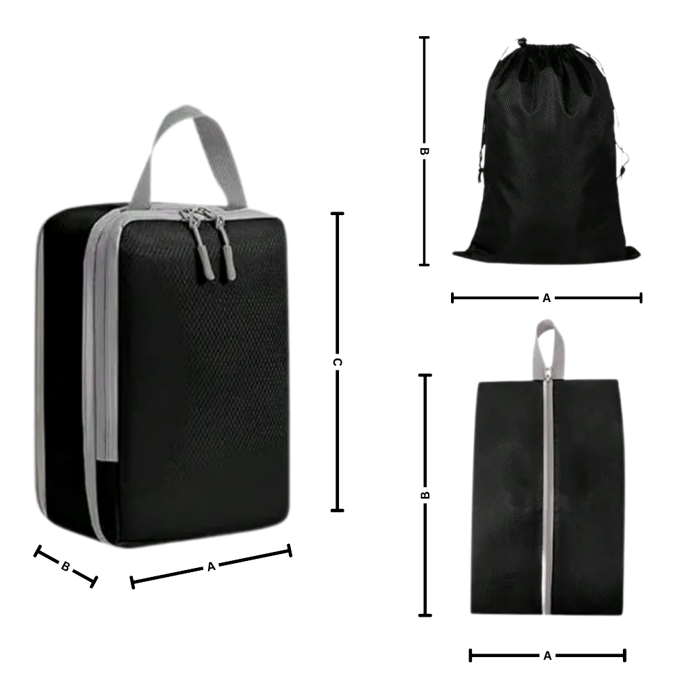 Zip Kompressions Bagageorganiserar - Ozerty