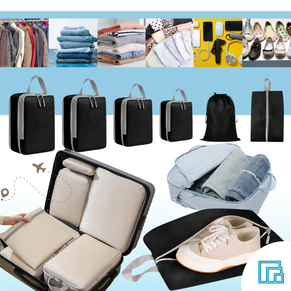 Zip Kompressions Bagageorganiserar - Ozerty
