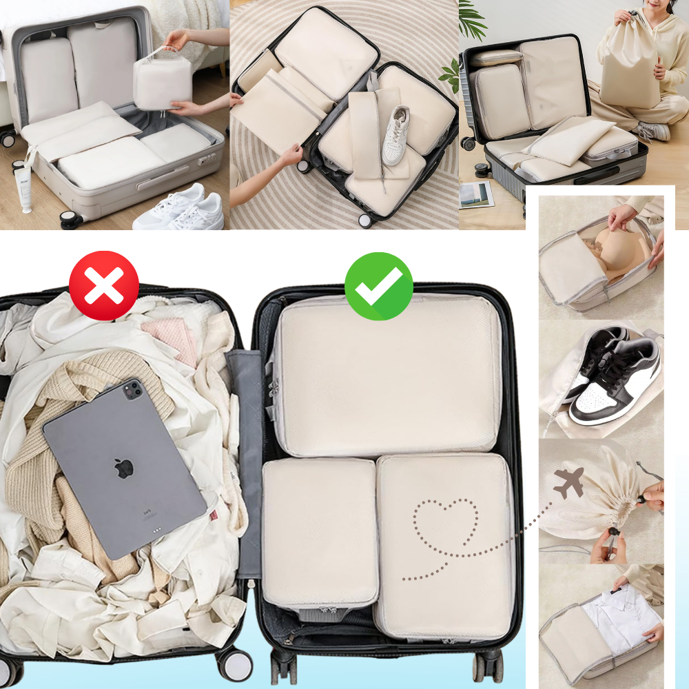 Zip Kompressions Bagageorganiserar - Ozerty
