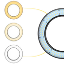 16 cm ring med LED-ljus och stativ - Ozerty